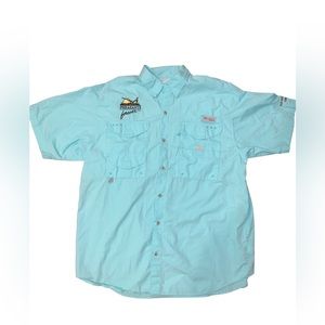 Columbia PFG men’s medium aqua pheasants forever